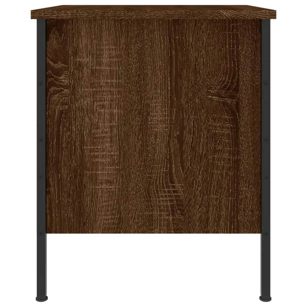 Bedside Cabinet Brown Oak 40x42x50 cm Engineered Wood 825991