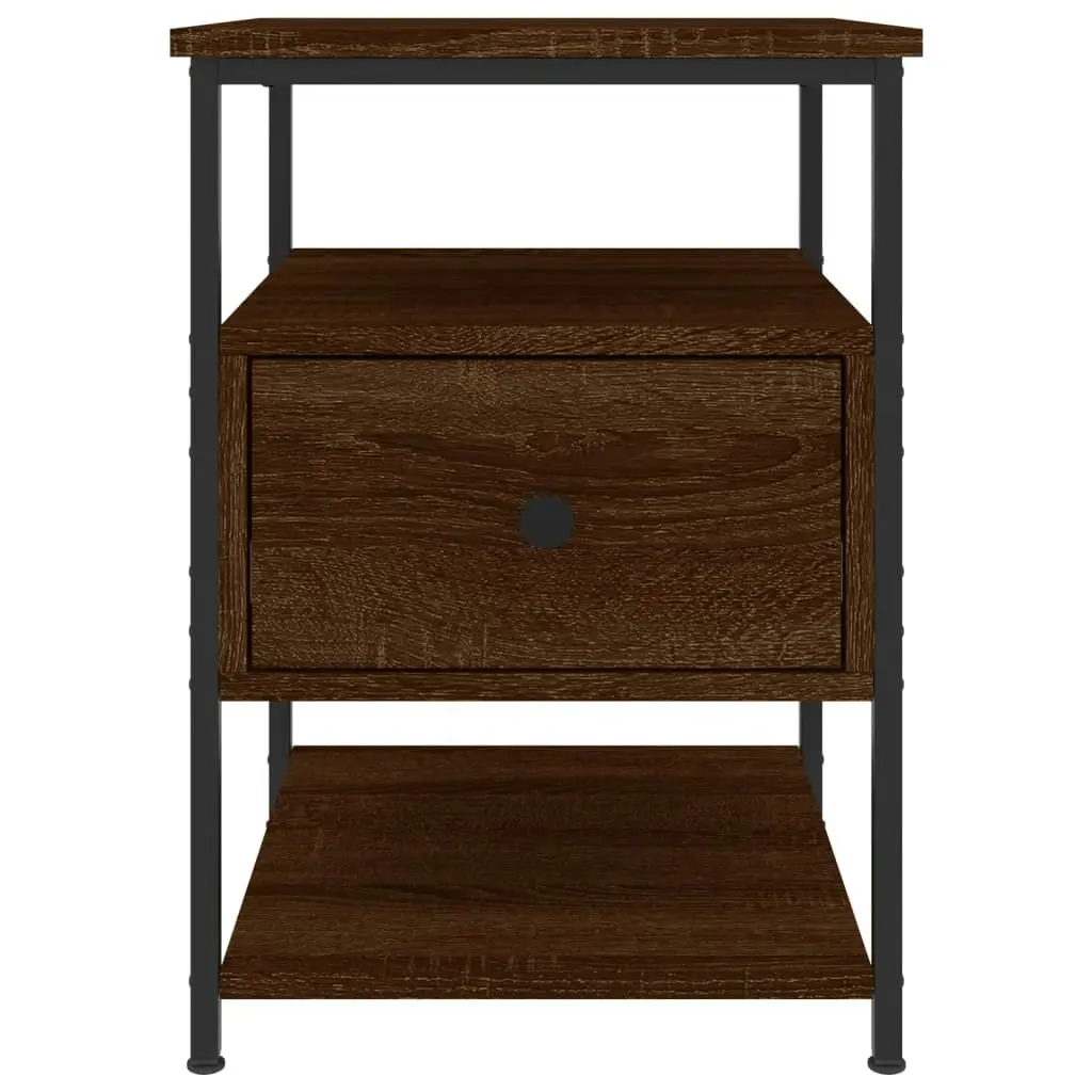 Bedside Cabinet Brown Oak 40x42x56 cm Engineered Wood 826031