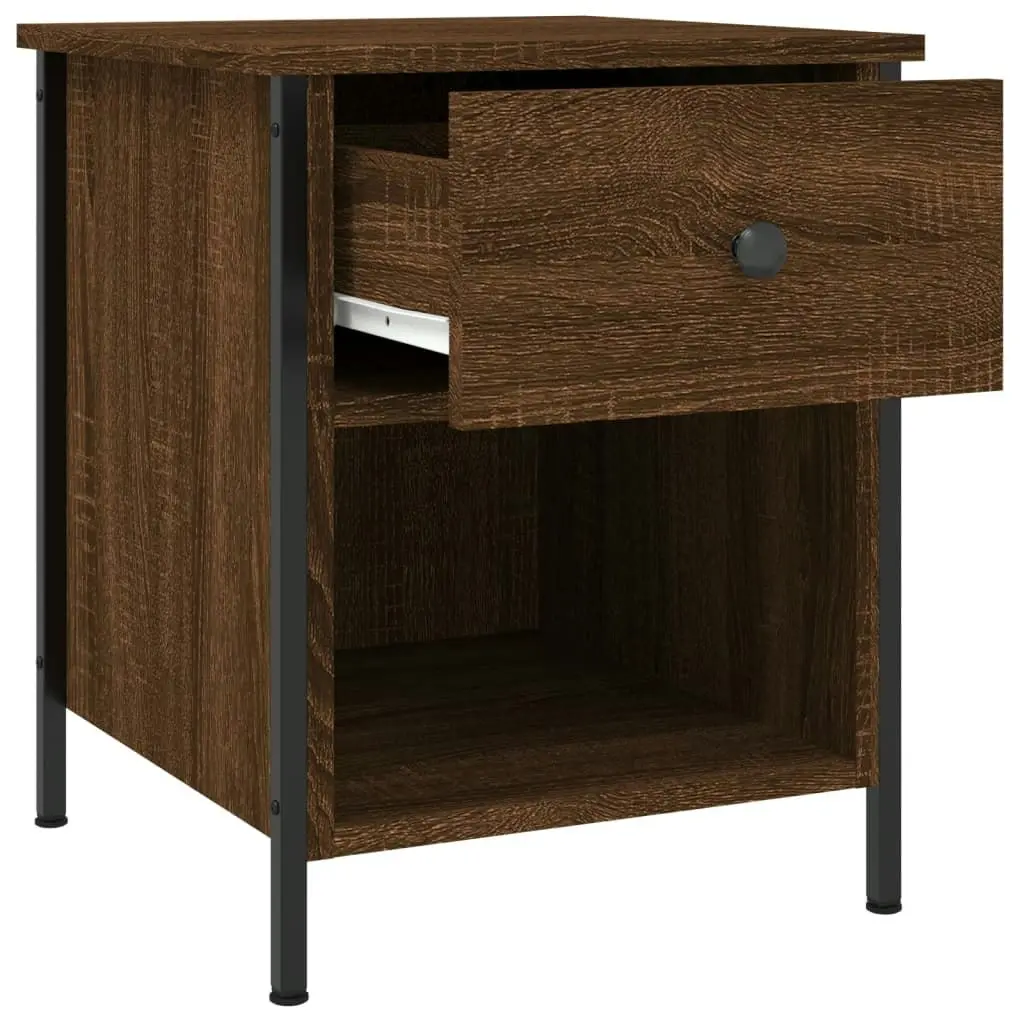 Bedside Cabinet Brown Oak 40x42x50 cm Engineered Wood 825941