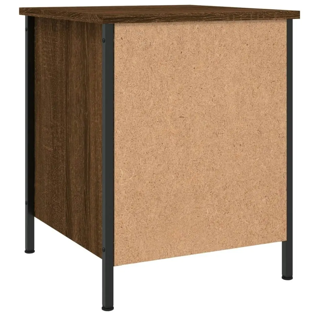 Bedside Cabinet Brown Oak 40x42x50 cm Engineered Wood 825941