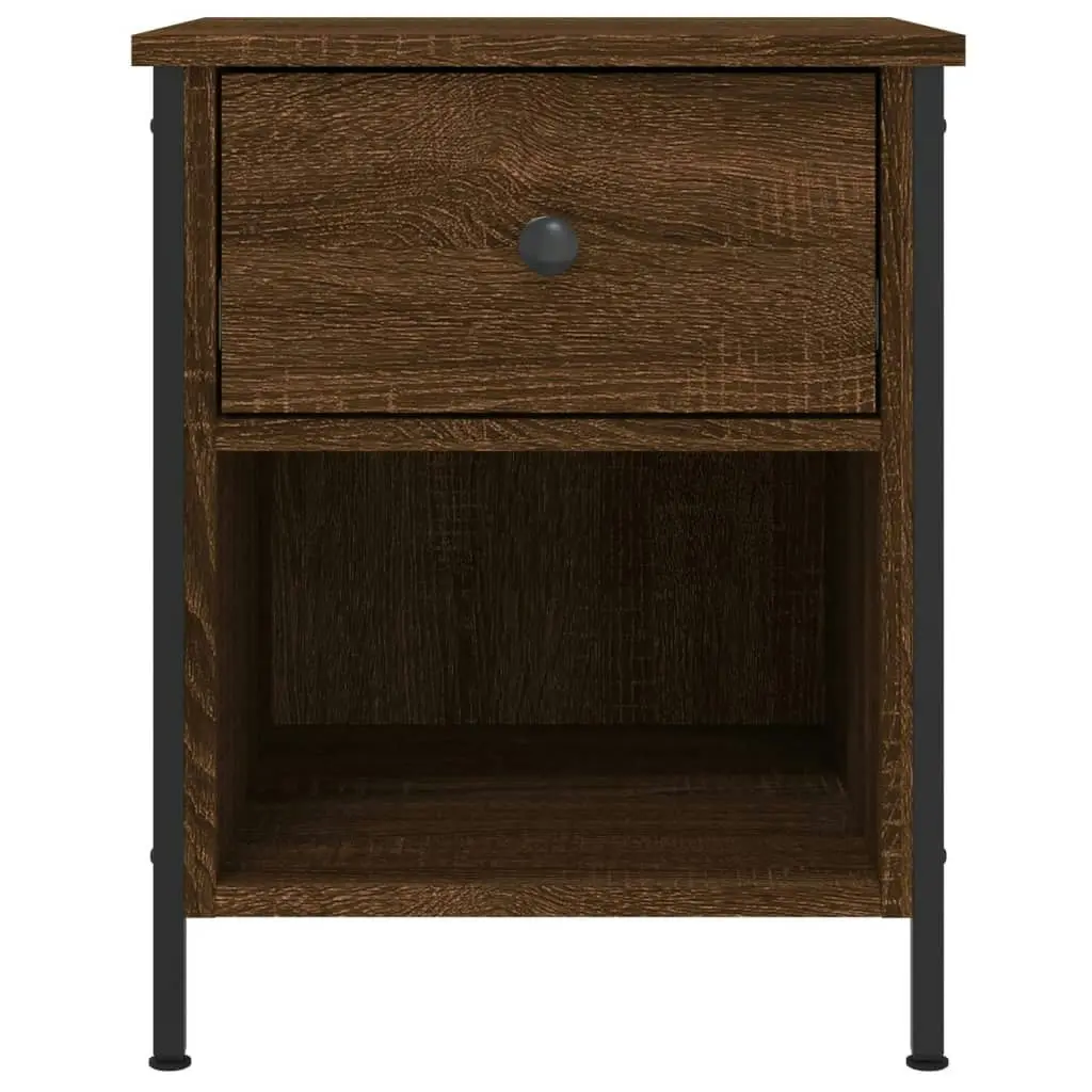 Bedside Cabinet Brown Oak 40x42x50 cm Engineered Wood 825941