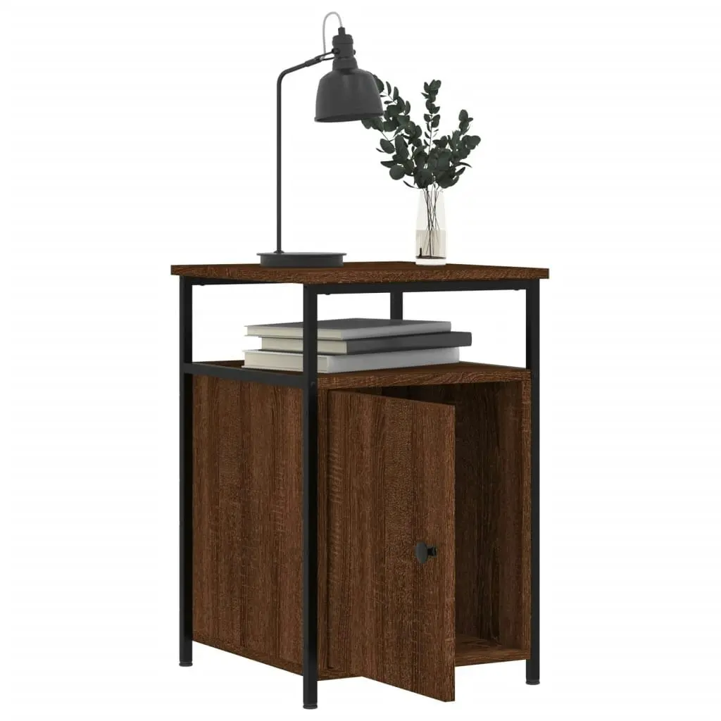 Bedside Cabinet Brown Oak 40x42x60 cm Engineered Wood 826041