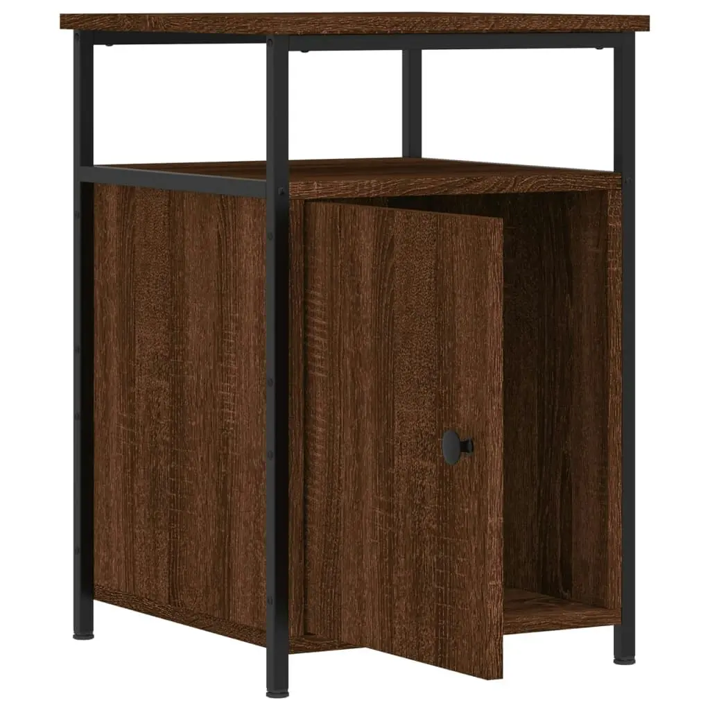 Bedside Cabinet Brown Oak 40x42x60 cm Engineered Wood 826041