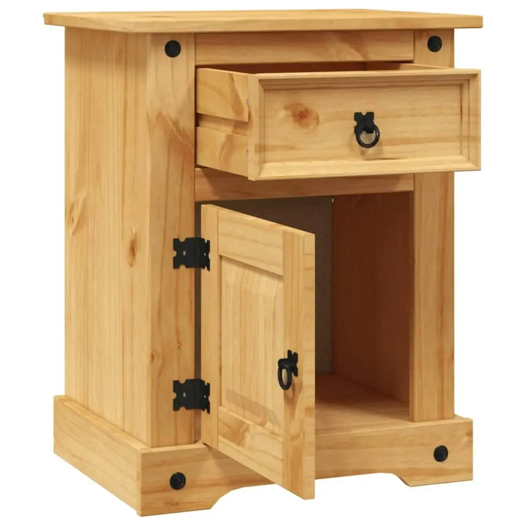 Bedside Cabinet Mexican Pine Corona Range 53x39x66 cm 243730