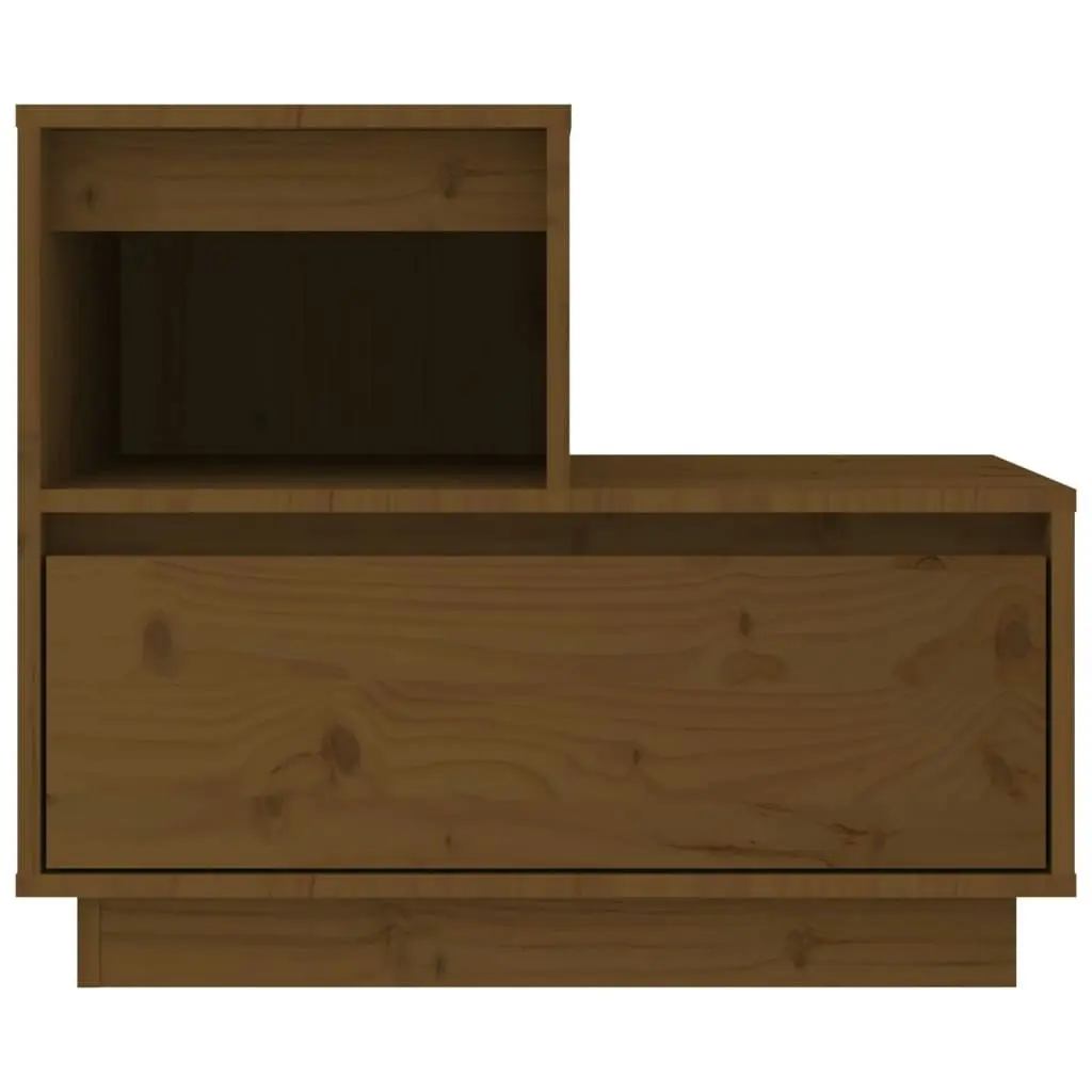 Bedside Cabinet Honey Brown 60x34x51 cm Solid Wood Pine 814380