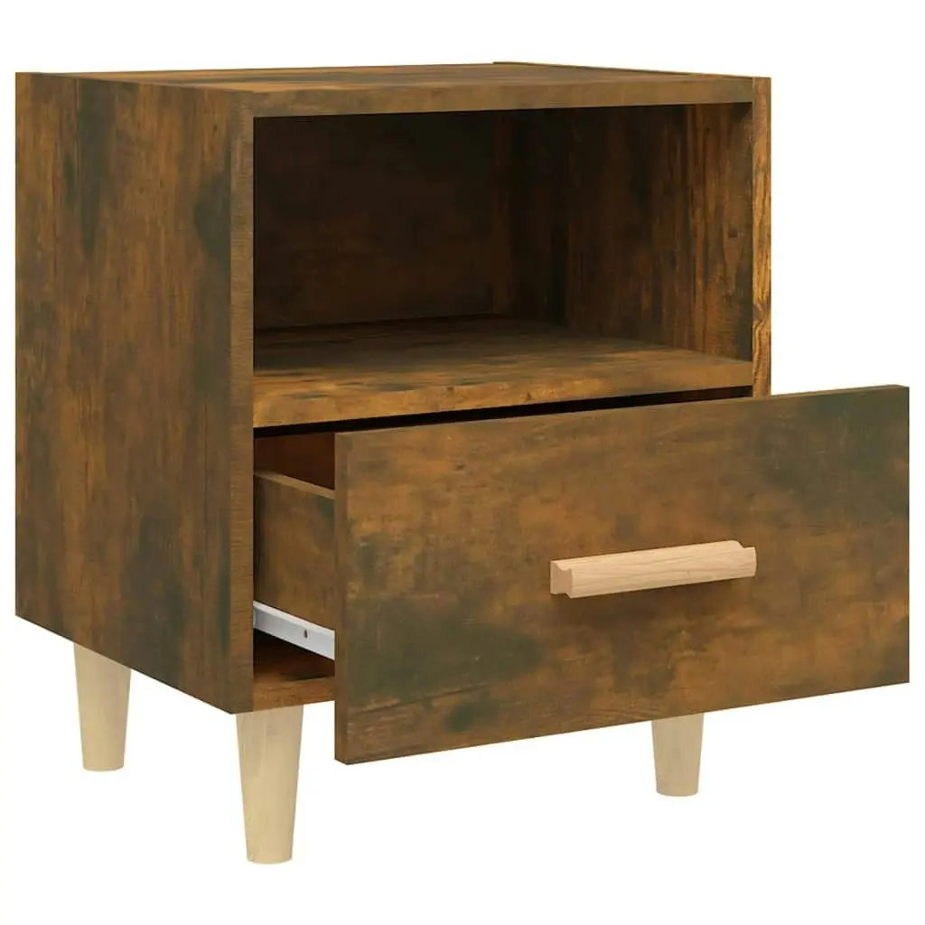 Bedside Cabinet Smoked Oak 40x35x47 cm 817297