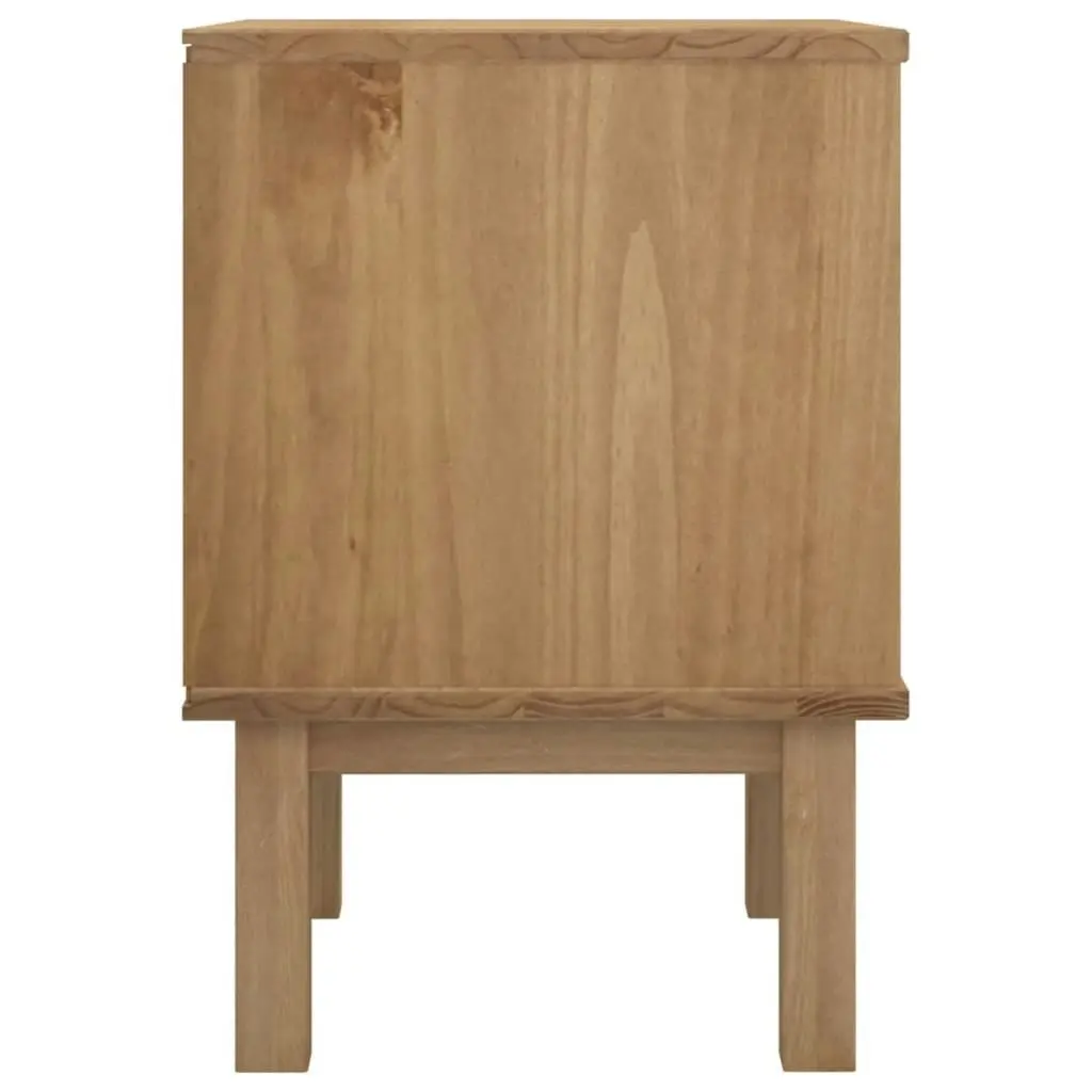 Bedside Cabinet OTTA Brown&White 45x39x57cm Solid Wood Pine 348578