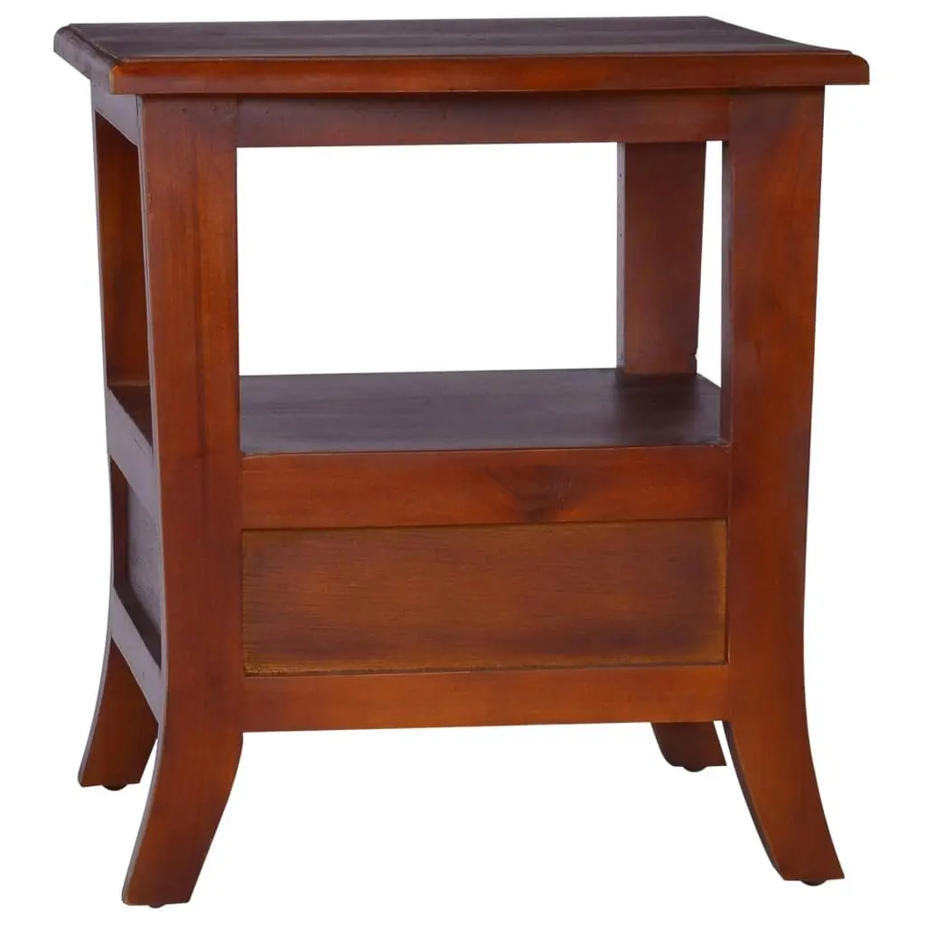 Bedside Cabinet Classical Brown Solid Mahogany Wood 288862