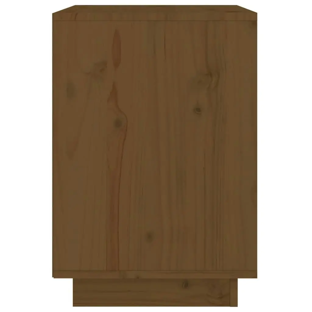 Bedside Cabinet Honey Brown 40x35x50 cm Solid Wood Pine 813321