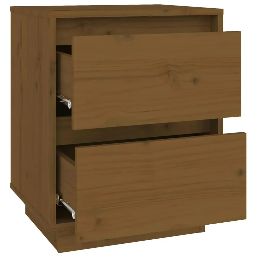 Bedside Cabinet Honey Brown 40x35x50 cm Solid Wood Pine 813321