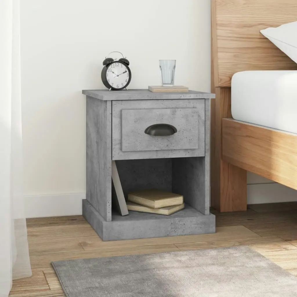 Bedside Cabinet Concrete Grey 39x39x47.5 cm Engineered Wood 816136