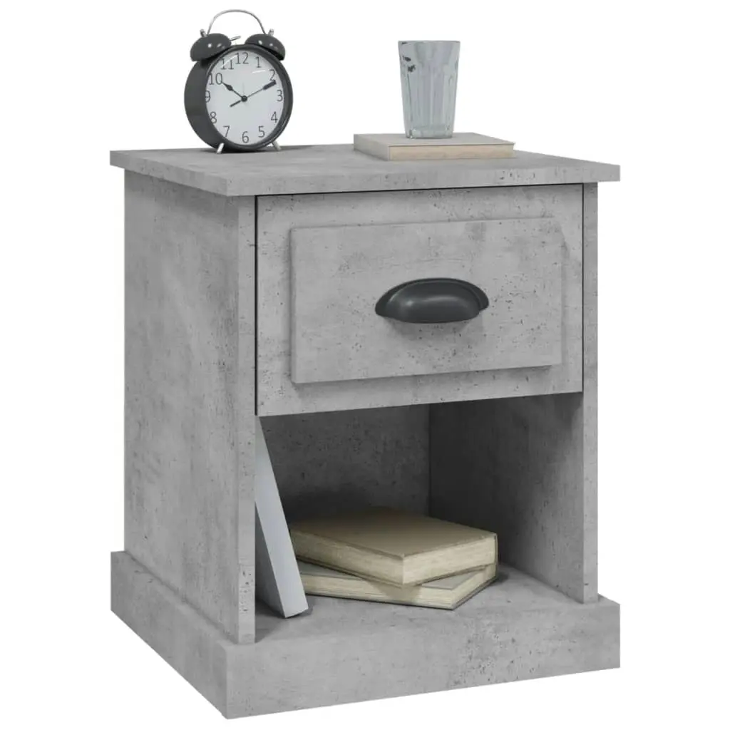 Bedside Cabinet Concrete Grey 39x39x47.5 cm Engineered Wood 816136