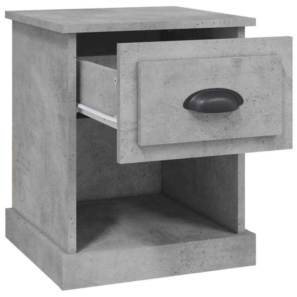 Bedside Cabinet Concrete Grey 39x39x47.5 cm Engineered Wood 816136