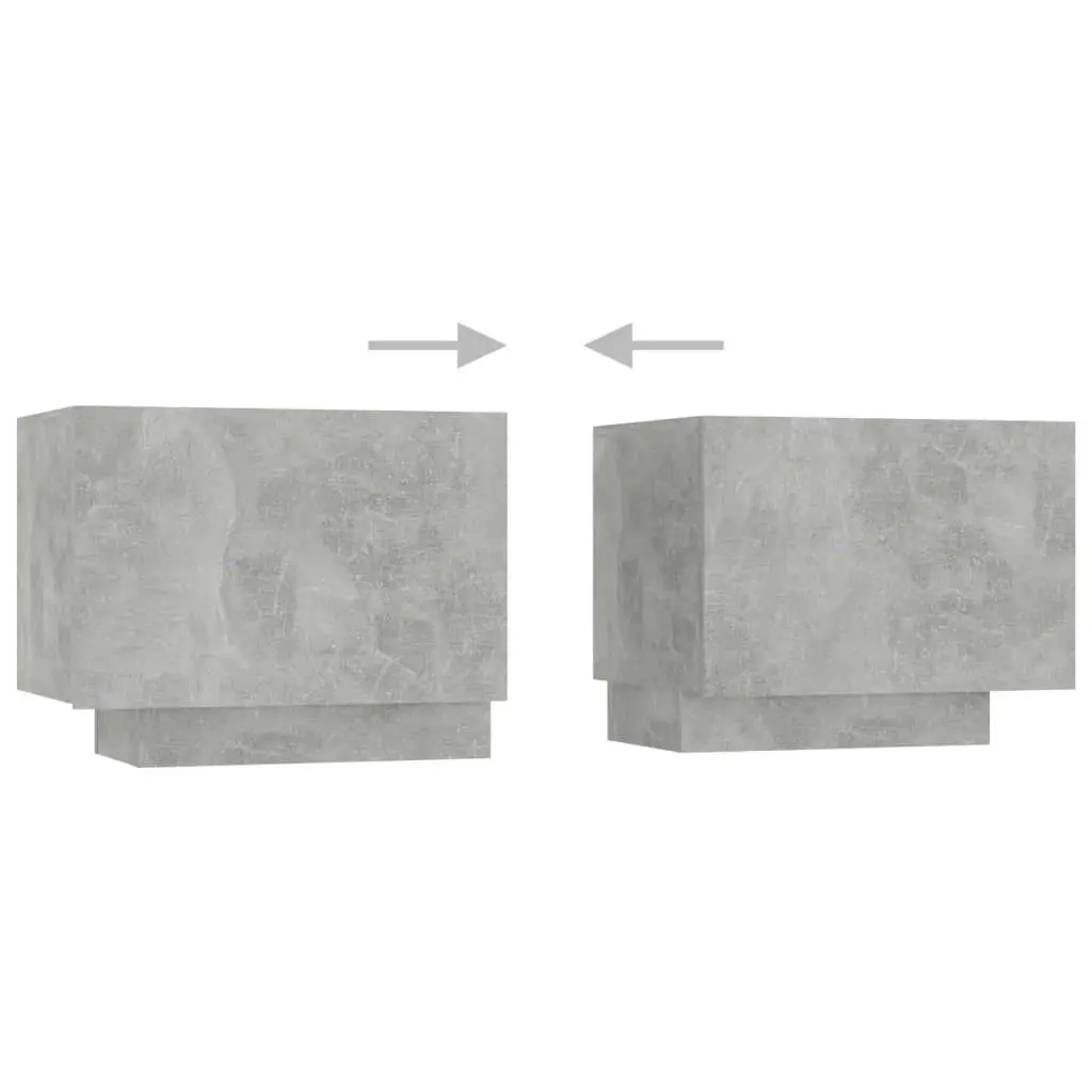 Bedside Cabinet Concrete Grey 100x35x40 cm Engineered Wood 3082769