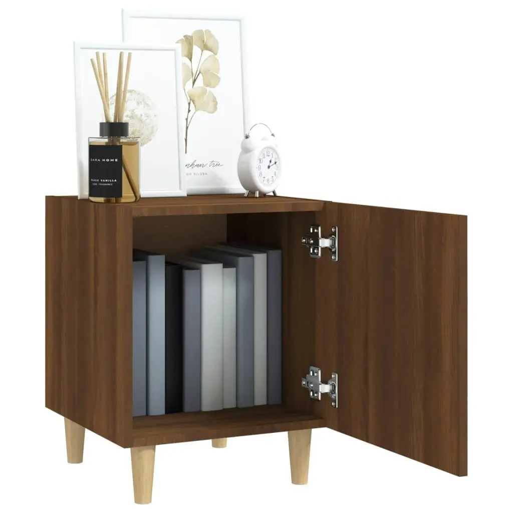 Bedside Cabinet Brown Oak Engineered Wood 817313