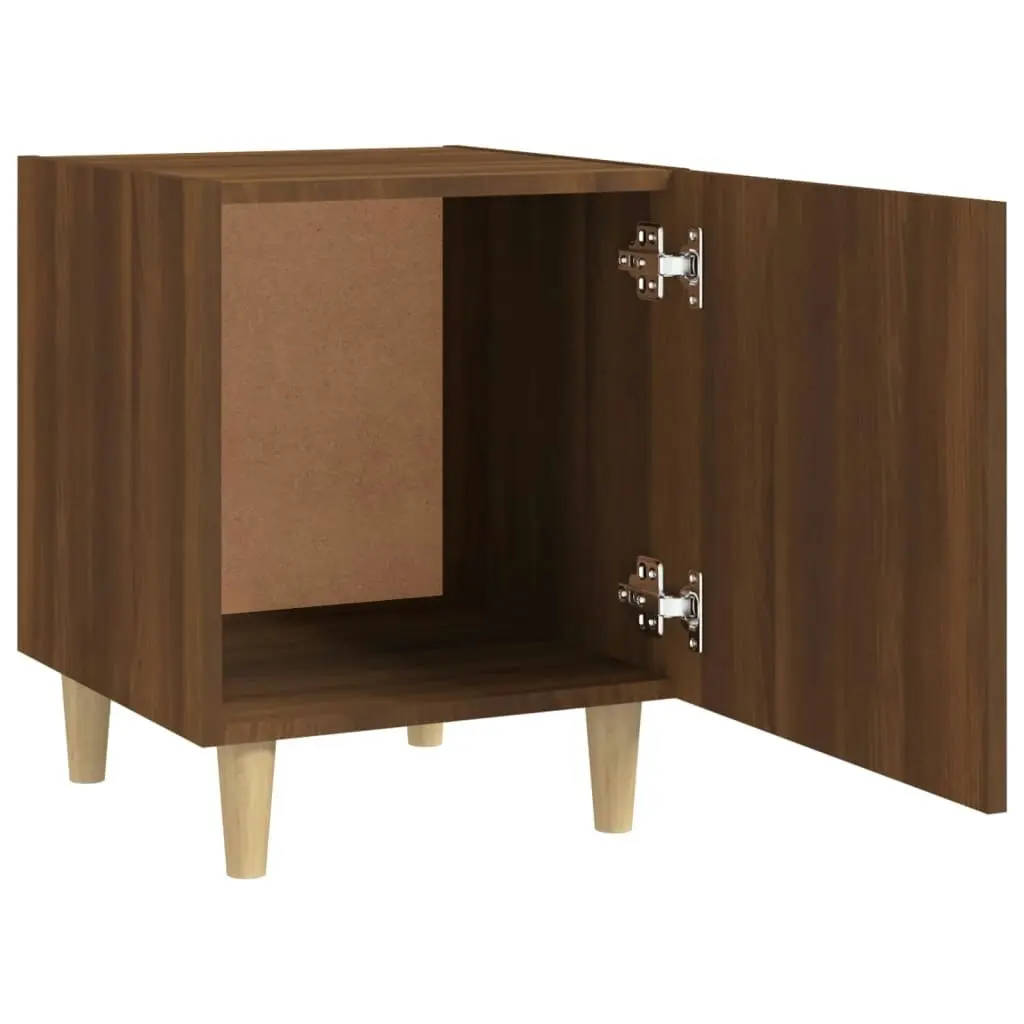 Bedside Cabinet Brown Oak Engineered Wood 817313