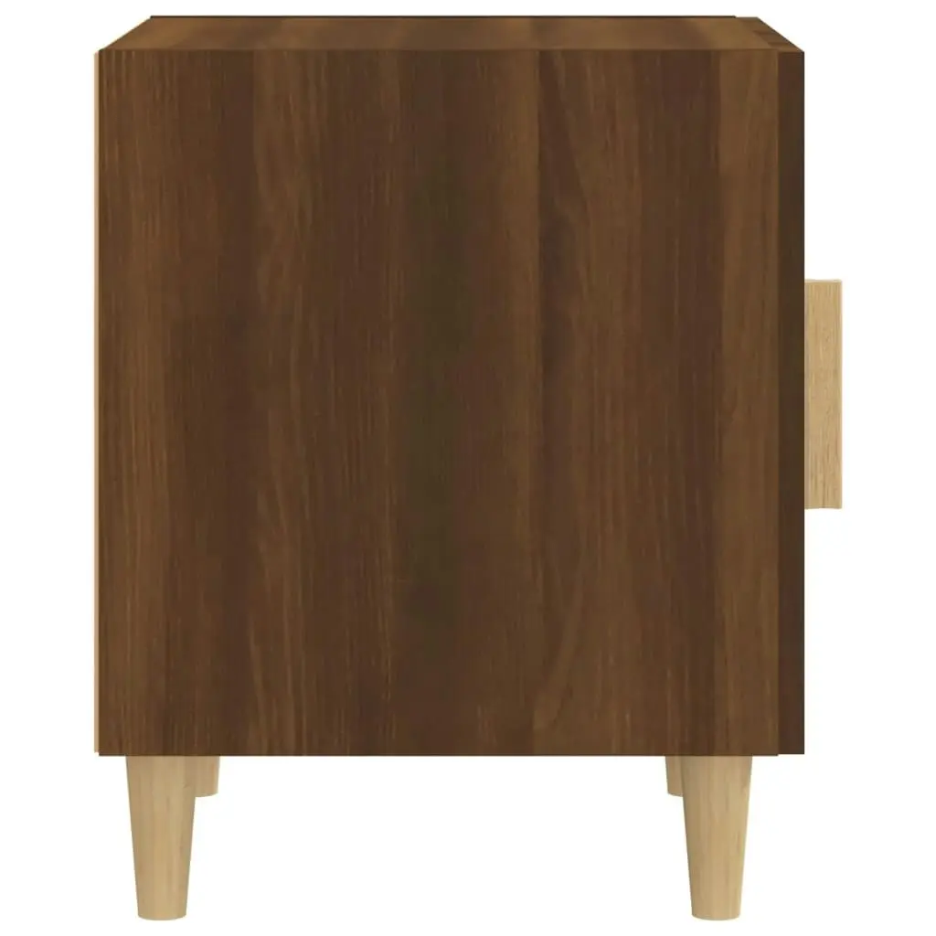 Bedside Cabinet Brown Oak Engineered Wood 817313