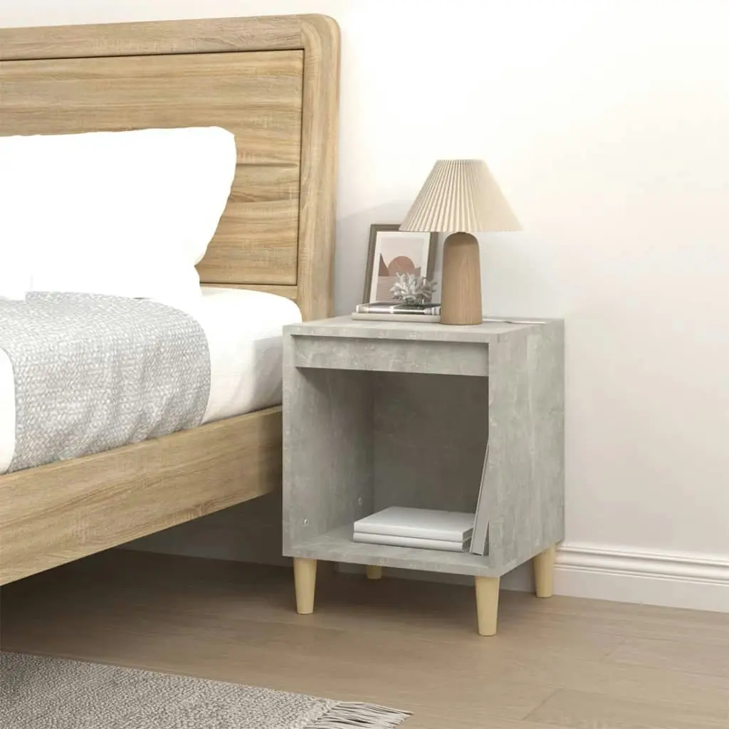 Bedside Cabinet Concrete Grey 40x35x50 cm 821866