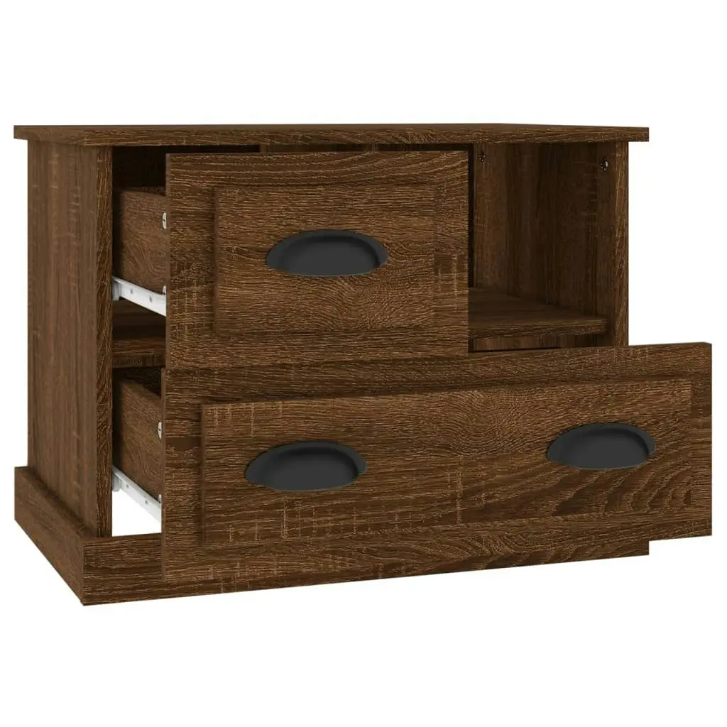 Bedside Cabinet Brown Oak 60x39x45 cm 816367