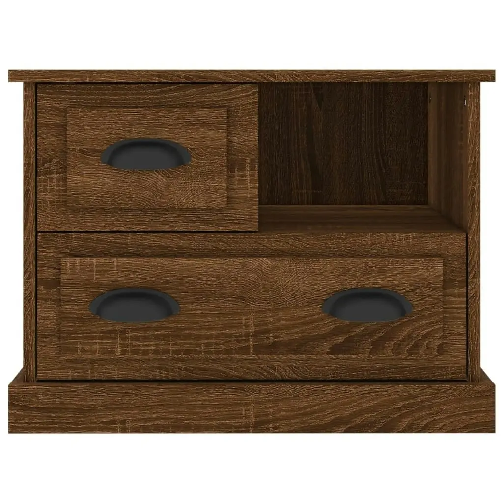 Bedside Cabinet Brown Oak 60x39x45 cm 816367