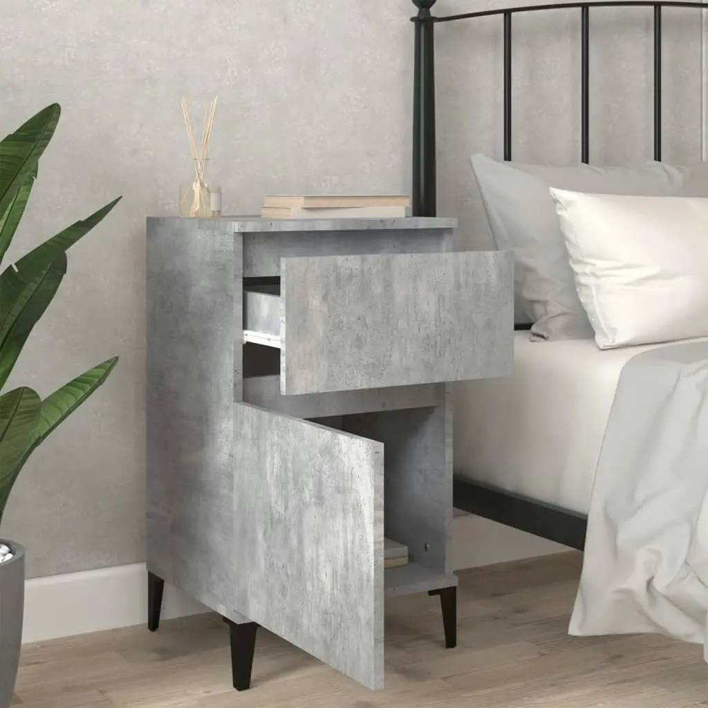 Bedside Cabinet Concrete Grey 40x35x70 cm 819716