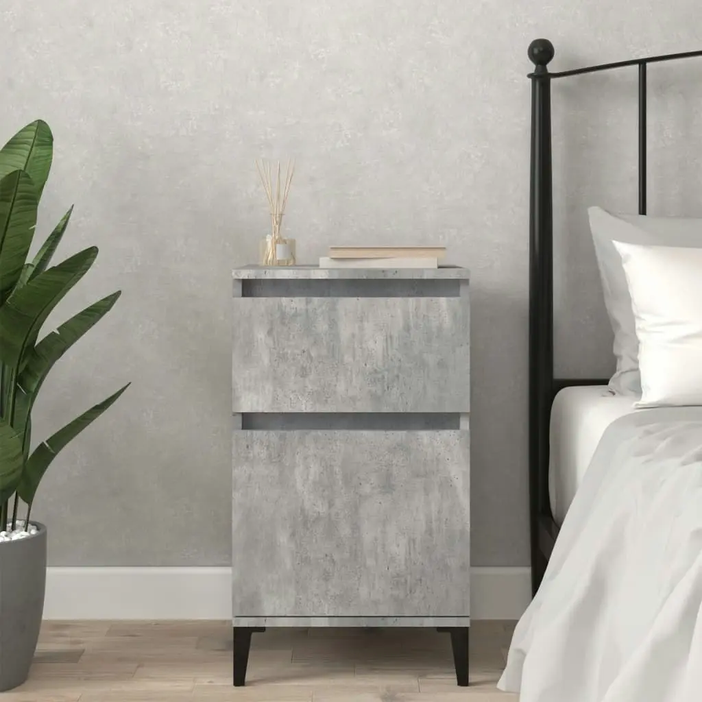 Bedside Cabinet Concrete Grey 40x35x70 cm 819716