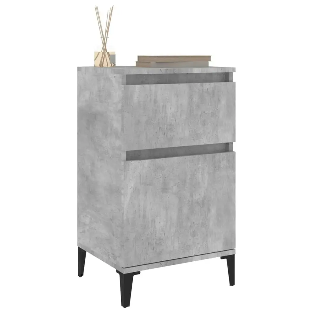 Bedside Cabinet Concrete Grey 40x35x70 cm 819716