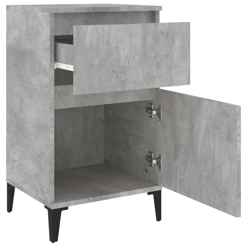 Bedside Cabinet Concrete Grey 40x35x70 cm 819716