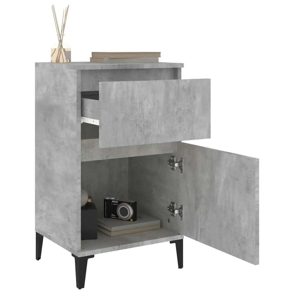 Bedside Cabinet Concrete Grey 40x35x70 cm 819716