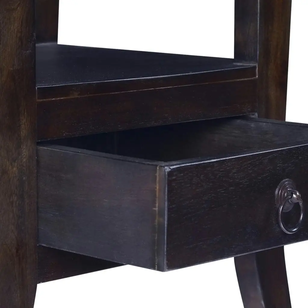 Bedside Cabinet Light Black 40x40x45 cm Solid Wood Mahogany 337863