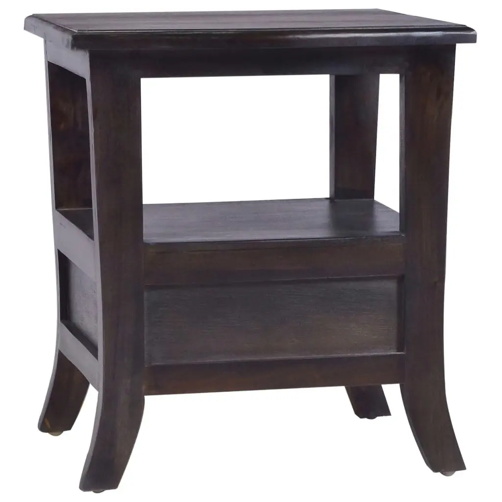 Bedside Cabinet Light Black 40x40x45 cm Solid Wood Mahogany 337863