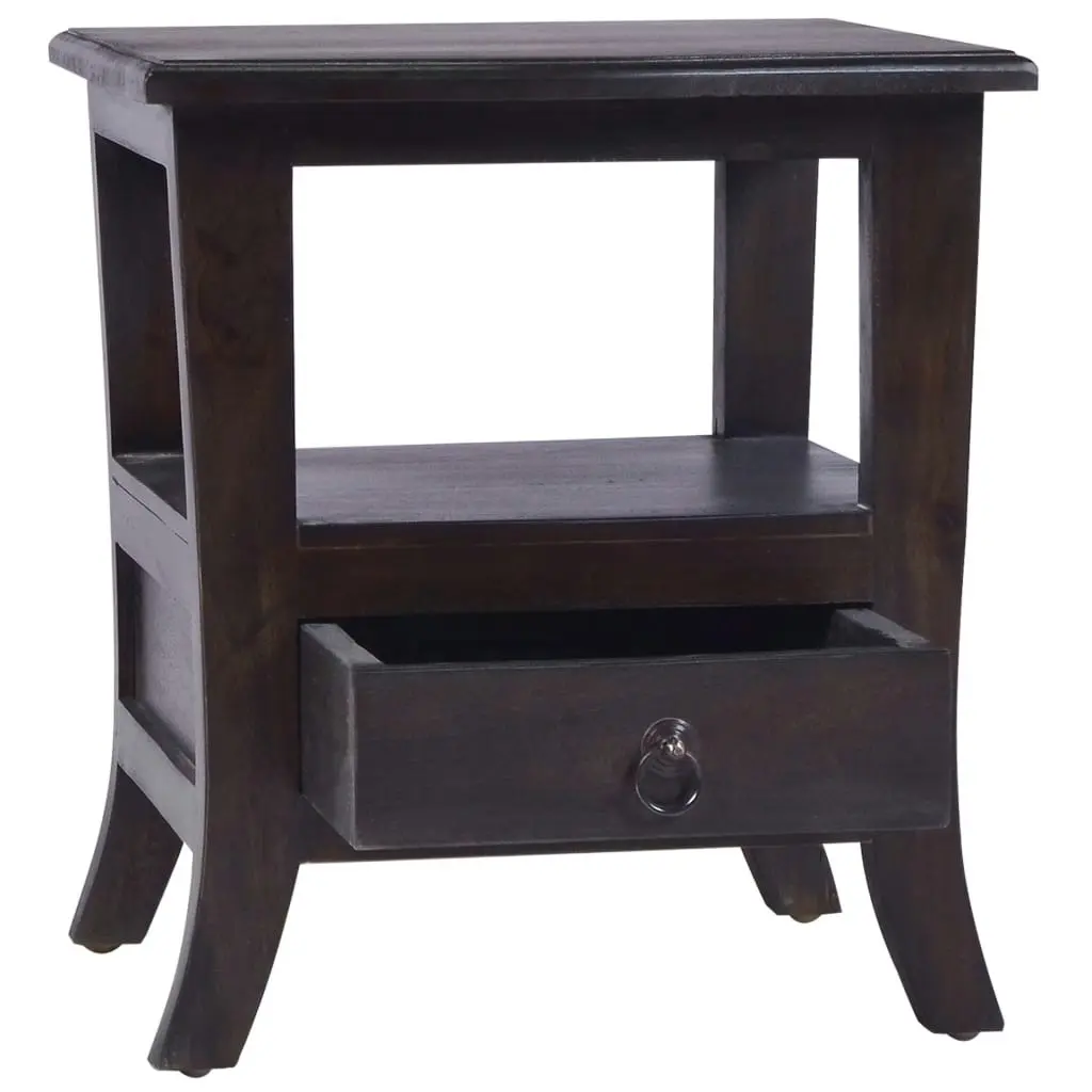 Bedside Cabinet Light Black 40x40x45 cm Solid Wood Mahogany 337863