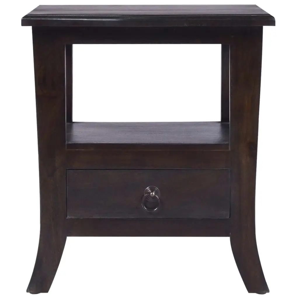 Bedside Cabinet Light Black 40x40x45 cm Solid Wood Mahogany 337863