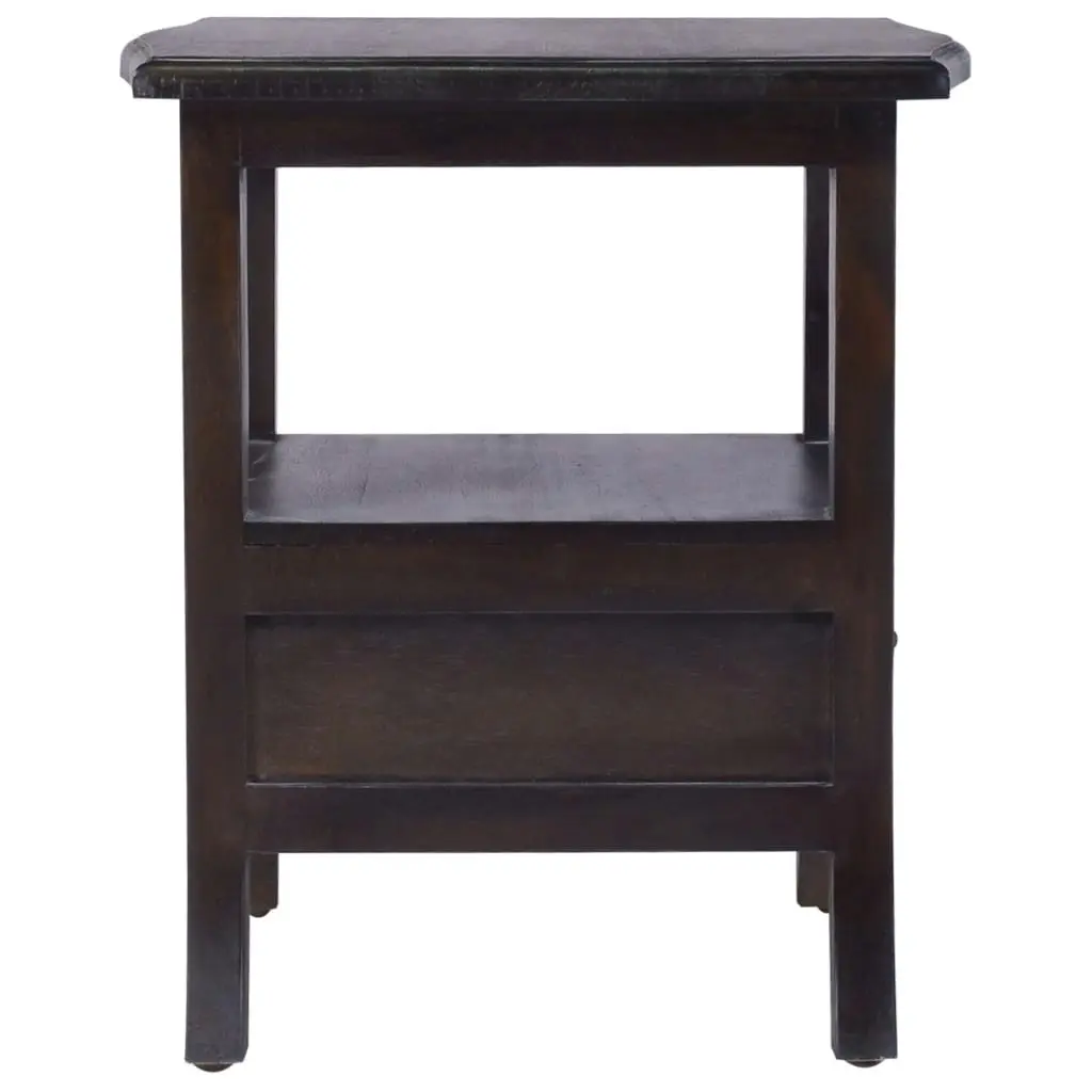 Bedside Cabinet Light Black 40x40x45 cm Solid Wood Mahogany 337863