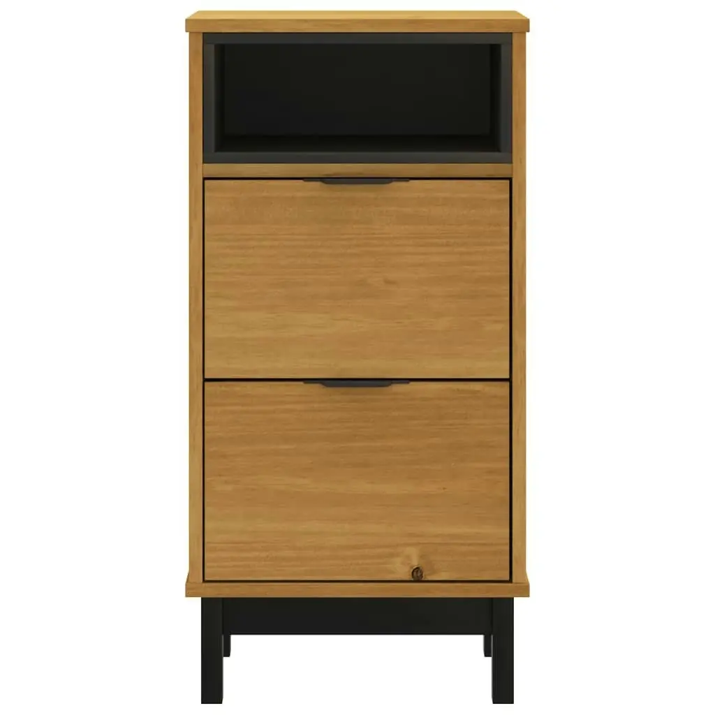 Bedside Cabinet FLAM 40x35x80 cm Solid Wood Pine 357814