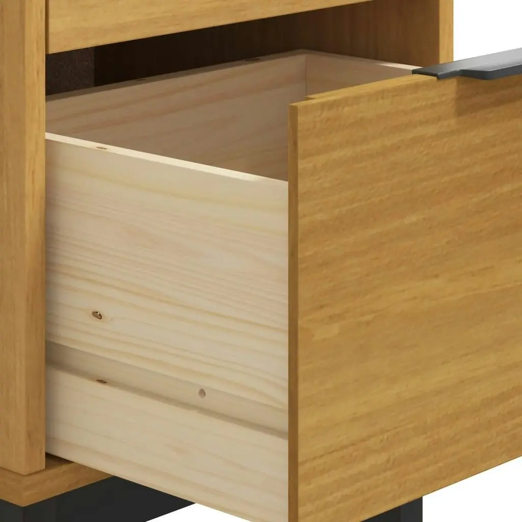 Bedside Cabinet FLAM 40x35x80 cm Solid Wood Pine 357814