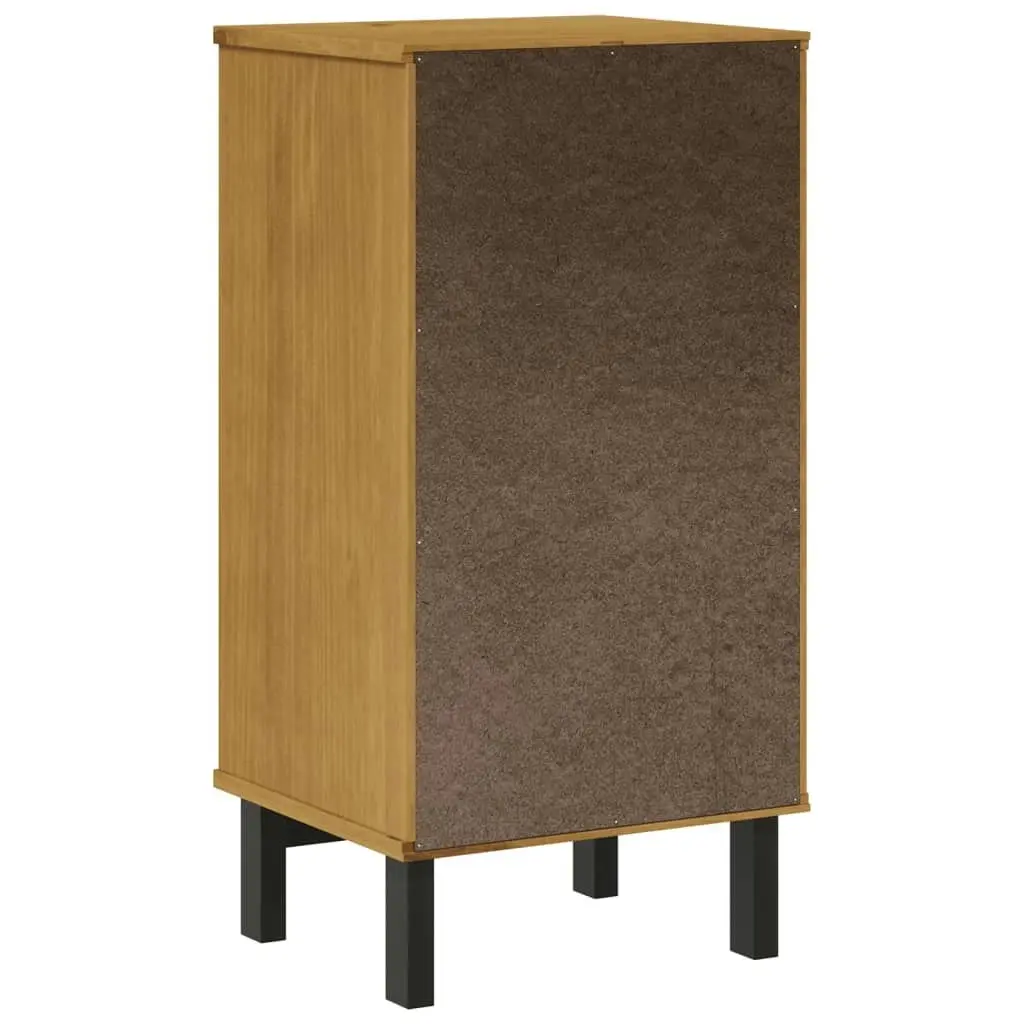 Bedside Cabinet FLAM 40x35x80 cm Solid Wood Pine 357814