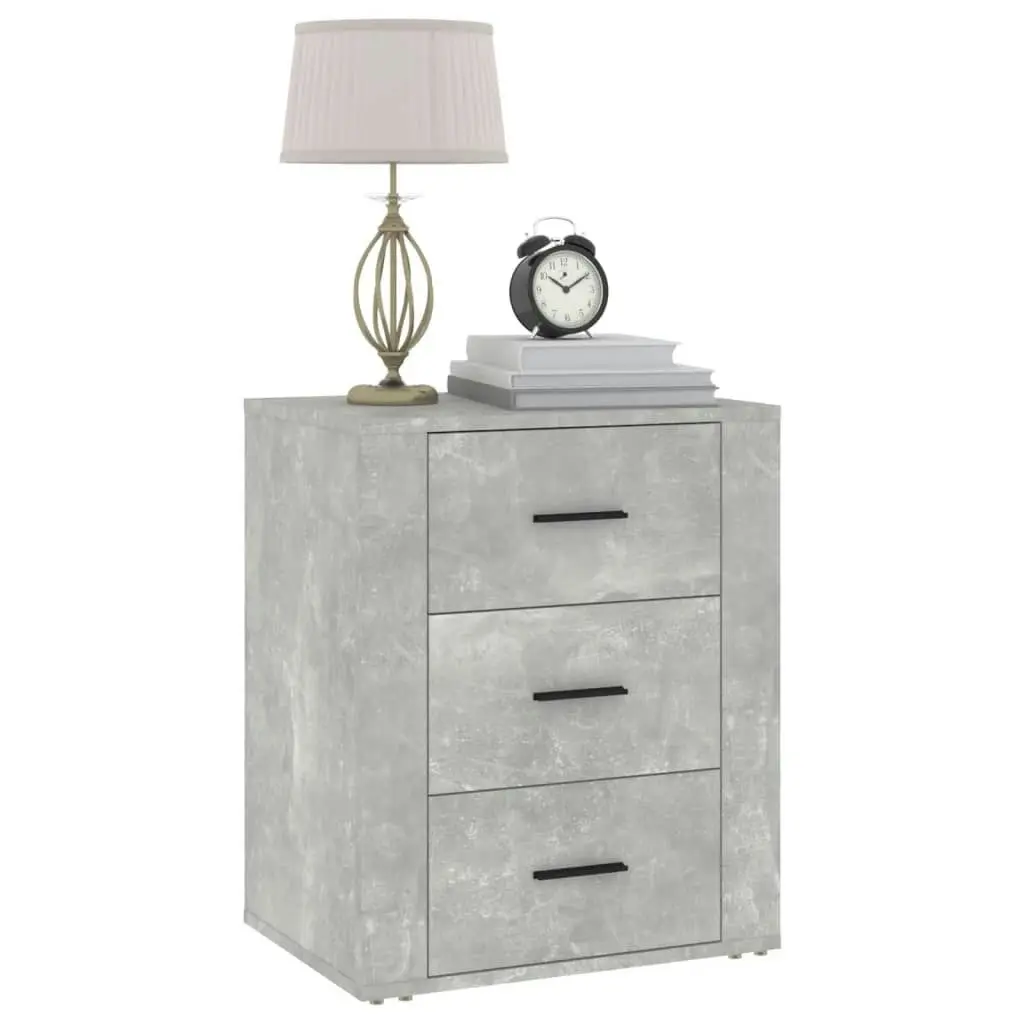 Bedside Cabinet Concrete Grey 50x36x60 cm Engineered Wood 816716