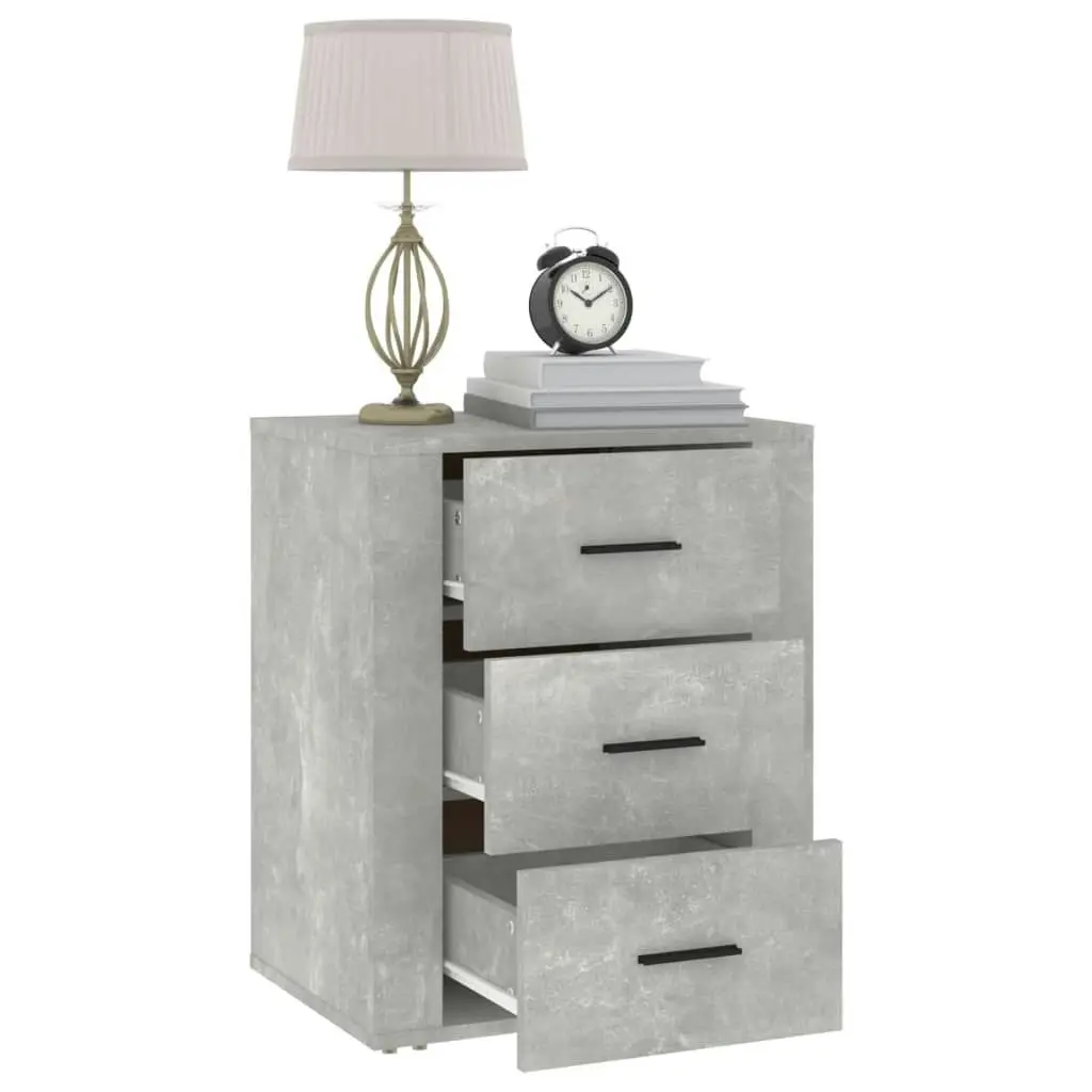 Bedside Cabinet Concrete Grey 50x36x60 cm Engineered Wood 816716