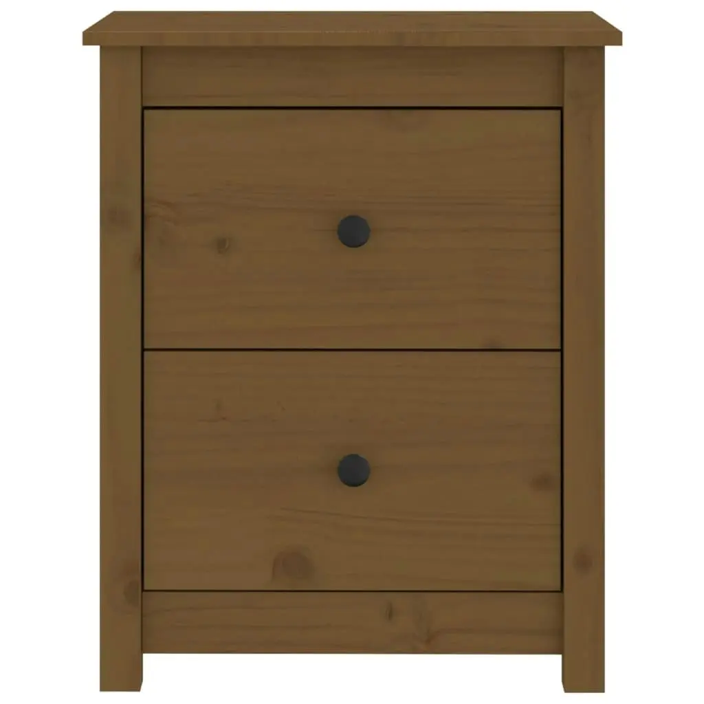 Bedside Cabinet Honey Brown 50x35x61.5 cm Solid Wood Pine 813685