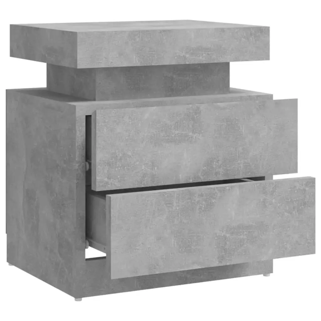 Bedside Cabinet Concrete Grey 45x35x52 cm Engineered Wood 326853