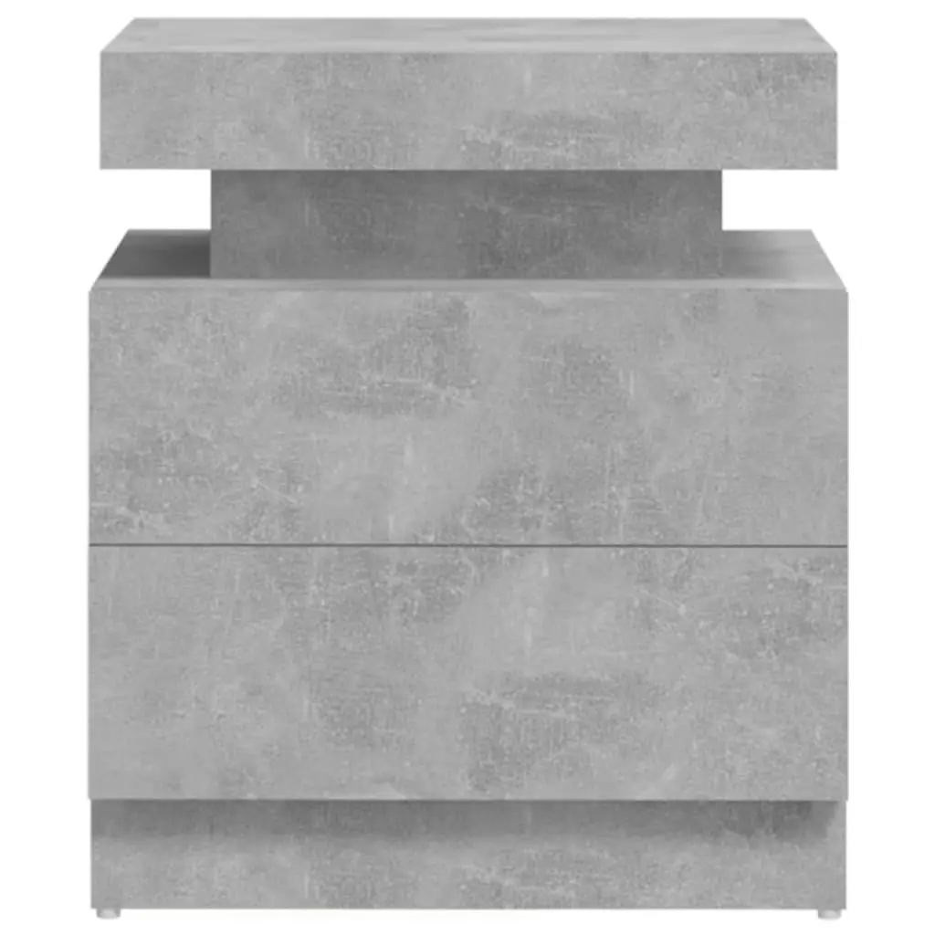 Bedside Cabinet Concrete Grey 45x35x52 cm Engineered Wood 326853