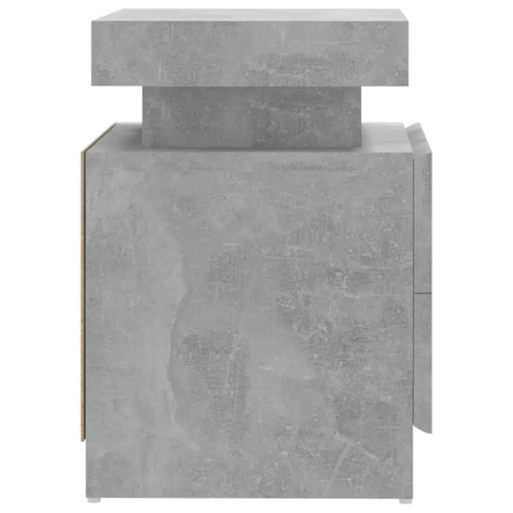 Bedside Cabinet Concrete Grey 45x35x52 cm Engineered Wood 326853