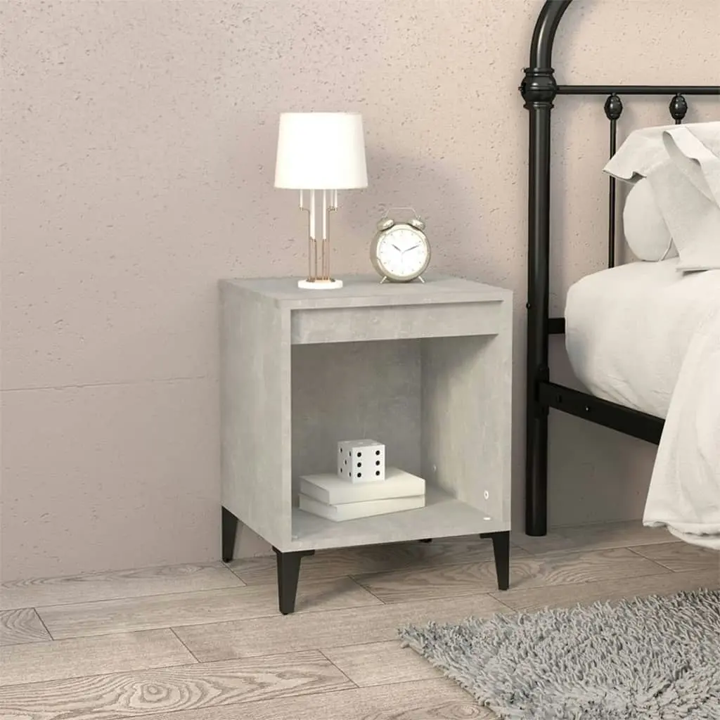 Bedside Cabinet Concrete Grey 40x35x50 cm 821882