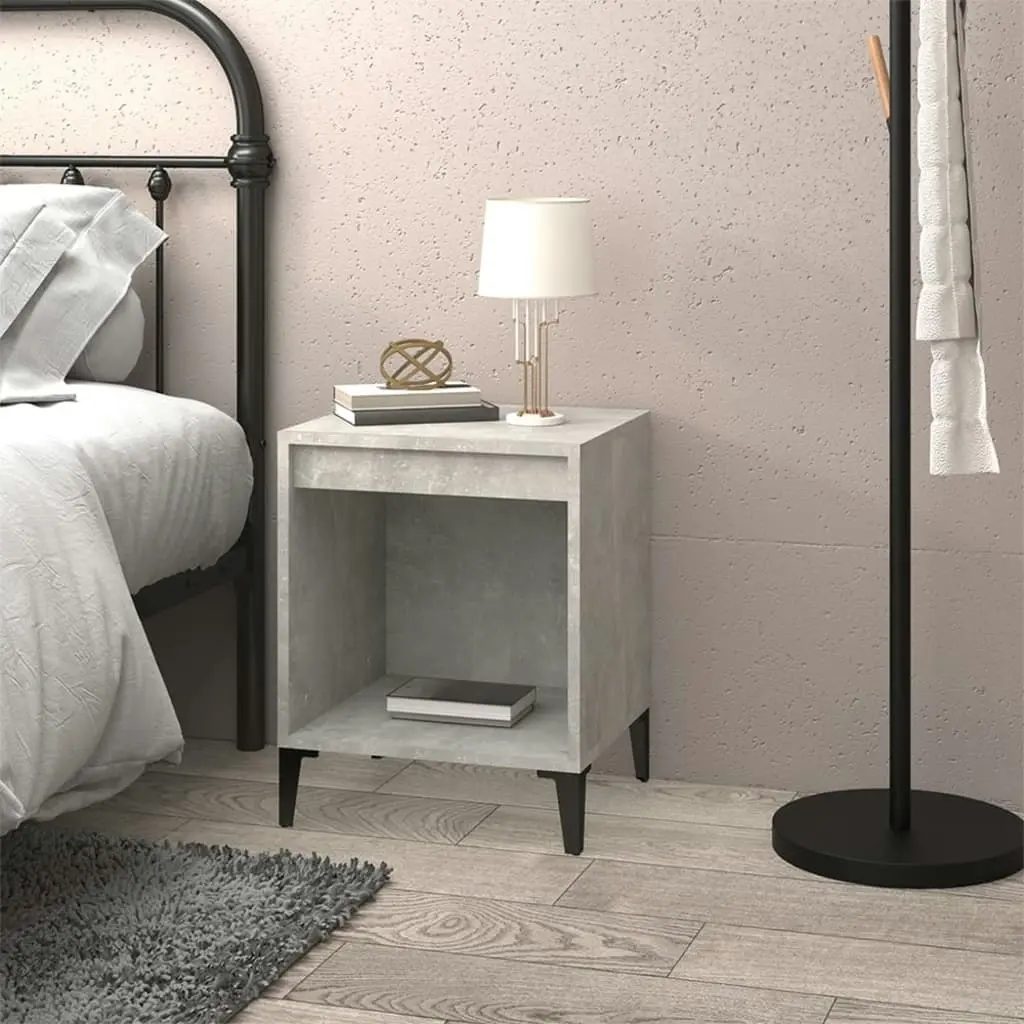 Bedside Cabinet Concrete Grey 40x35x50 cm 821882