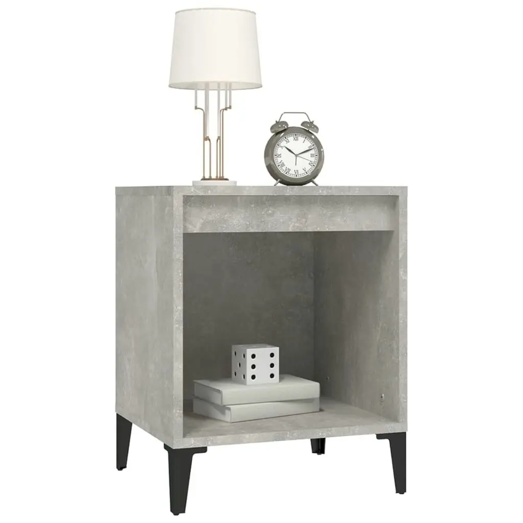 Bedside Cabinet Concrete Grey 40x35x50 cm 821882