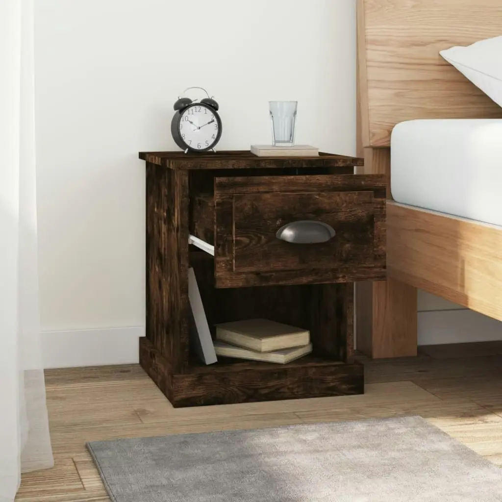 Bedside Cabinet Smoked Oak 39x39x47.5 cm Engineered Wood 816138