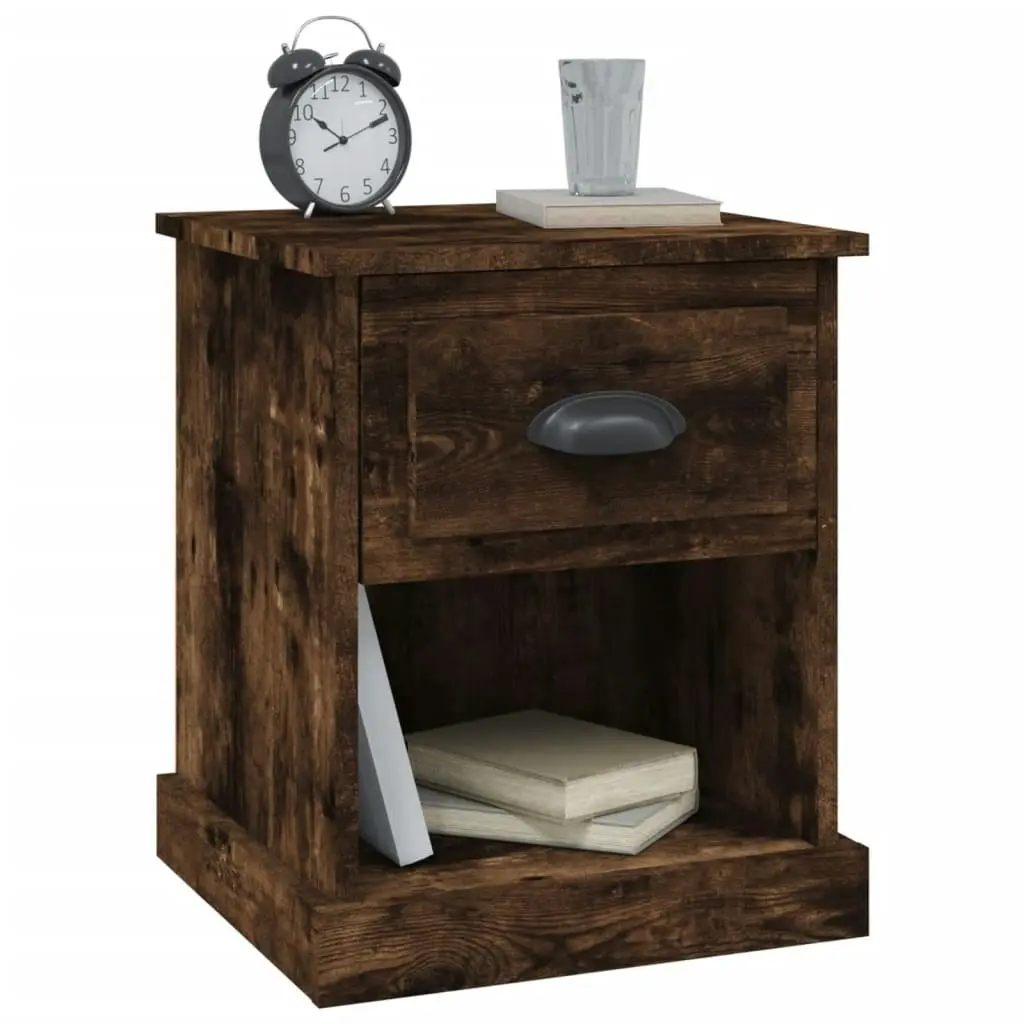 Bedside Cabinet Smoked Oak 39x39x47.5 cm Engineered Wood 816138