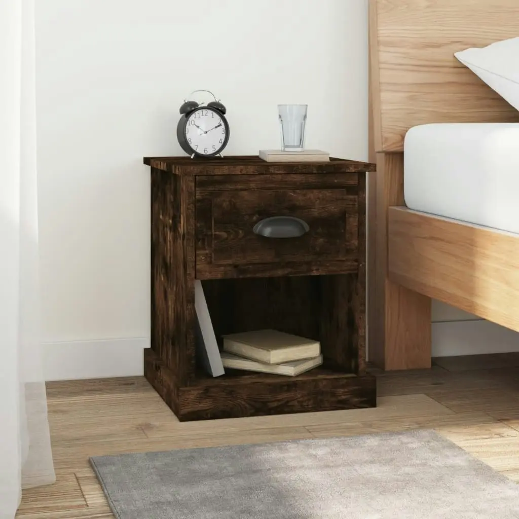 Bedside Cabinet Smoked Oak 39x39x47.5 cm Engineered Wood 816138