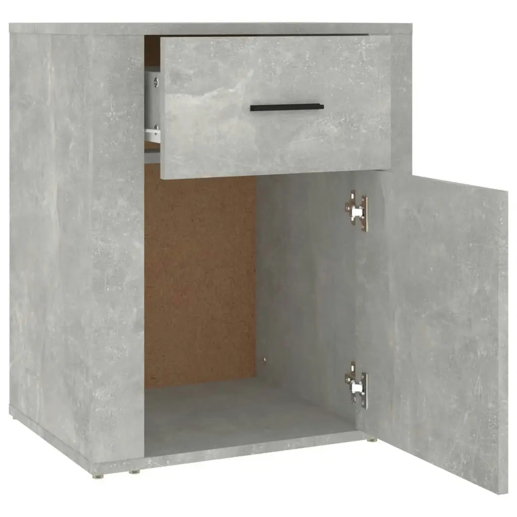 Bedside Cabinet Concrete Grey 50x36x60 cm Engineered Wood 816724